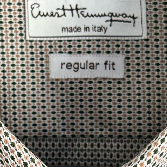 Ernest Hemingway dress shirt for men size Us 16 It 41 made in Italy Regular Fit - Picture 2 of 4